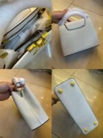 Vanilla White & Burgundy 25 cm Luxury Iconic Designer Bag - Image 2
