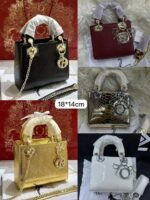Dark Burgundy 14x18cm Luxury Iconic Designer Bag - Image 3