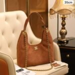Toffee Velour 35cm Luxury Iconic Designer Bag