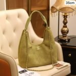 Olive Green Velour 35cm Luxury Iconic Designer Bag