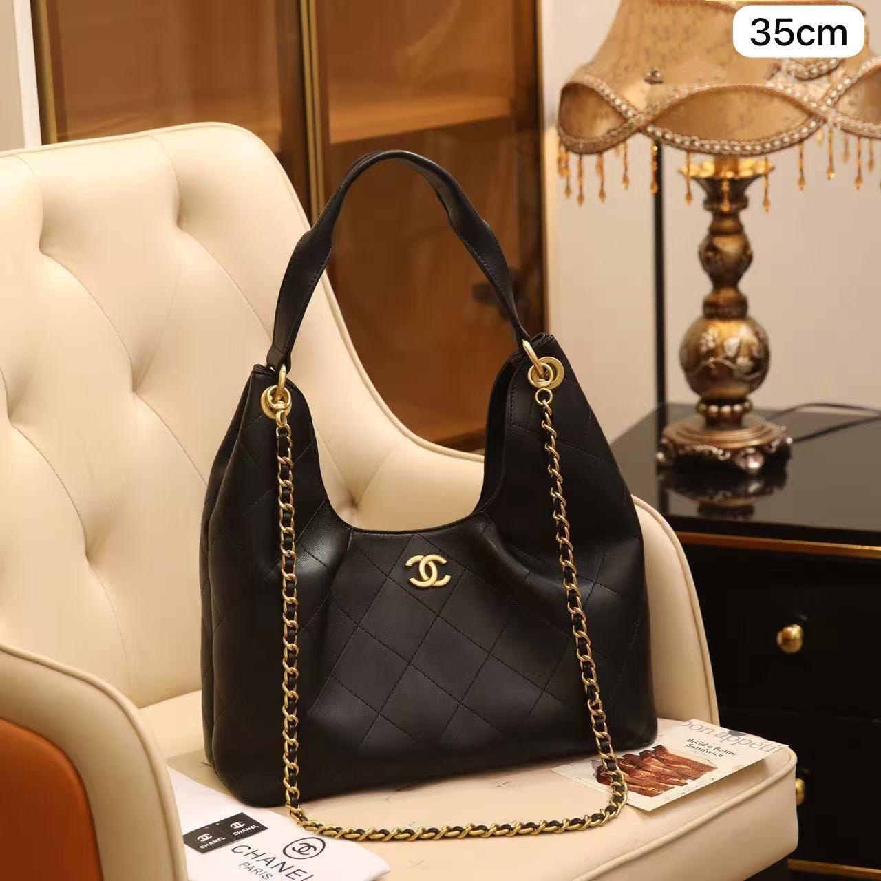 WhatsApp Image 2026-05-20 at 21.28.53 Dark Chic Leather 35cm Luxury Iconic Designer Bag - Image 1