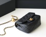 FLAP BAG 17CM GOLD HARDWARE BLACK LAMBSKIN - Image 5
