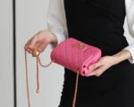 FLAP BAG 17CM PINK LAMBSKIN GOLD HARDWARE - Image 11