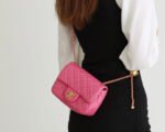 FLAP BAG 17CM PINK LAMBSKIN GOLD HARDWARE - Image 14
