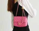 FLAP BAG 17CM PINK LAMBSKIN GOLD HARDWARE - Image 15