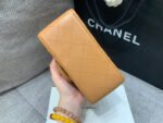 MINI SQUARE FLAP BAG 17CM BROWN LAMBSKIN GOLD HARDWARE - Image 4