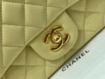 MINI SQUARE FLAP BAG 17CM YELLOW LAMBSKIN GOLD HARDWARE - Image 3