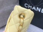 MINI SQUARE FLAP BAG 17CM YELLOW LAMBSKIN GOLD HARDWARE - Image 11