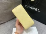 MINI SQUARE FLAP BAG 17CM YELLOW LAMBSKIN GOLD HARDWARE - Image 12