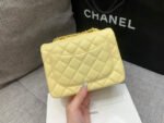 MINI SQUARE FLAP BAG 17CM YELLOW LAMBSKIN GOLD HARDWARE - Image 13