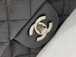 MINI SQUARE FLAP BAG 17CM BLACK CAVIAR SILVER HARDWARE - Image 3