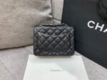 MINI SQUARE FLAP BAG 17CM BLACK CAVIAR SILVER HARDWARE - Image 8