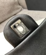 MINI SQUARE FLAP BAG 17CM BLACK CAVIAR SILVER HARDWARE - Image 9
