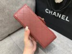 MINI RECTANGLE FLAP BAG 20CM BURGUNDY LAMBSKIN GOLD HARDWARE - Image 3