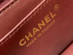 MINI RECTANGLE FLAP BAG 20CM BURGUNDY LAMBSKIN GOLD HARDWARE - Image 8