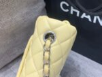 MINI RECTANGLE FLAP BAG 20CM YELLOW LAMBSKIN SILVER HARDWARE - Image 13
