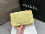 MINI RECTANGLE FLAP BAG 20CM YELLOW LAMBSKIN GOLD HARDWARE - Image 6