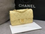 MINI RECTANGLE FLAP BAG 20CM YELLOW LAMBSKIN GOLD HARDWARE - Image 15