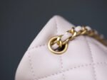 MINI RECTANGLE FLAP BAG 20CM LIGHT PINK LAMBSKIN GOLD HARDWARE - Image 19