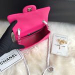 CC 20 CLASSIC SMALL DOUBLE FLAP BAG IN DEEP PINK CALFSKIN - Image 7