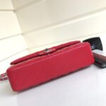 FLAP BAG MEDIUM 25CM RED LAMBSKIN SILVER HARDWARE - Image 12