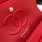 FLAP BAG MEDIUM 25CM RED CAVIAR GOLD HARDWARE - Image 15