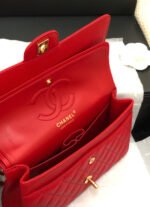 FLAP BAG MEDIUM 25CM RED CAVIAR GOLD HARDWARE - Image 18