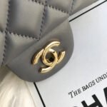 CC MINI 20 BAG IN SHADOW GREY CALFSKIN GOLD HARDWARE - Image 6