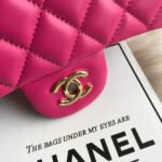 CC MINI 20 BAG IN BRIGHT PINK CALFSKIN WITH STRAP - Image 8