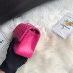 CC MINI 20 BAG IN BRIGHT PINK CALFSKIN WITH STRAP - Image 10