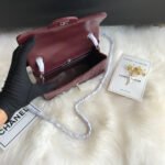CC MINI 20 BAG IN RED BROWN CALFSKIN GOLD HARDWARE - Image 10
