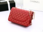 FLAP BAG JUMBO 30CM RED LAMBSKIN GOLD HARDWARE - Image 18
