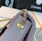 CHANEL 25S CLASSIC FLAP 19 CM IN MAUVE PINK CAVIAR LEATHER WITH GOLD HARDWARE - Image 3