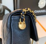 CHANEL 25S CLASSIC FLAP 19 CM IN BLACK CAVIAR LEATHER WITH GOLD HARDWARE - Image 13