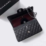 FLAP BAG 25 IN BLACK CAVIAR LEATHER SILVER HARDWARE - Image 12