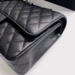 FLAP BAG 25 IN BLACK CAVIAR LEATHER SILVER HARDWARE - Image 13
