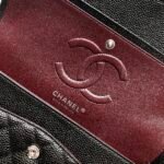 FLAP BAG 25 IN BLACK CAVIAR LEATHER SILVER HARDWARE - Image 18