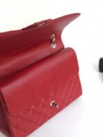 FLAP BAG JUMBO 30CM RED CAVIAR SILVER HARDWARE - Image 2