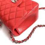 MINI SQUARE FLAP BAG 17CM RED CAVIAR SILVER HARDWARE - Image 8