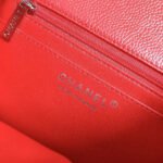 MINI SQUARE FLAP BAG 17CM RED CAVIAR SILVER HARDWARE - Image 9