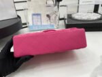CC 25 CLASSIC SMALL DOUBLE FLAP BAG IN BRIGHT PINK CALFSKIN WITH STRAP - Image 9