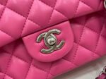 CC 25 CLASSIC SMALL DOUBLE FLAP BAG IN BRIGHT PINK CALFSKIN WITH STRAP - Image 5