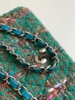CC MEDIUM 20 CLASSIC BAG IN GREEN FOREST WOOL TWEED - Image 6
