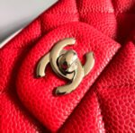 MINI RECTANGLE FLAP BAG 20CM RED CAVIAR SILVER HARDWARE - Image 15