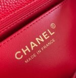 MINI RECTANGLE FLAP BAG 20CM RED CAVIAR GOLD HARDWARE - Image 13
