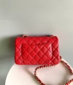 MINI RECTANGLE FLAP BAG 20CM RED CAVIAR GOLD HARDWARE - Image 18