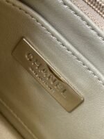 CC MINI 19 FLAP BAG IN GOLDEN METALLIC CALFSKIN - Image 8