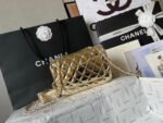 CC MINI 19 FLAP BAG IN GOLDEN METALLIC CALFSKIN - Image 12