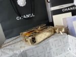 CC MINI 19 FLAP BAG IN GOLDEN METALLIC CALFSKIN - Image 9