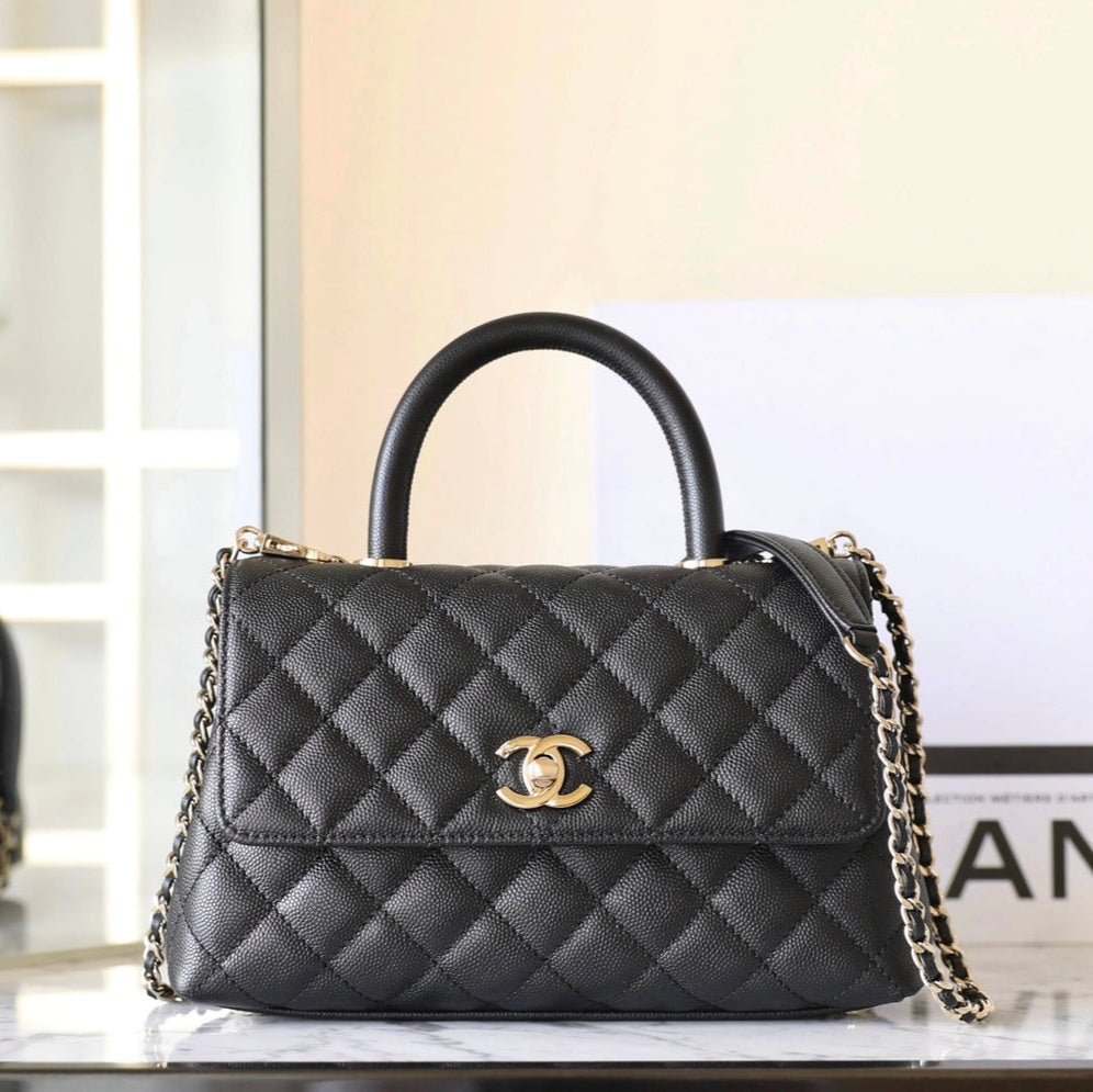 20240629_i1719638248_7192_2_jpg_5a1e78a1-a54e-4d88-9e08-44d547a8d563 CHANEL 25S FLAP BAG 24 CM IN BLACK LAMBSKIN WITH GOLD HARDWARE - Image 1